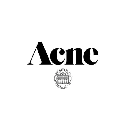 アクネステュディオズ　acnestudios logo Acne Studios - Sweater printed logo - Black melange